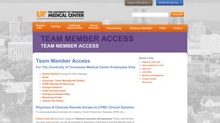 UT Medical Center - Team Member Access