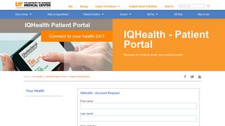 Patient Portal Request - UT Medical Center