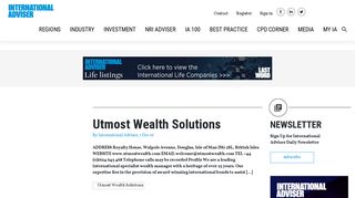 Utmost Wealth Solutions | International Adviser