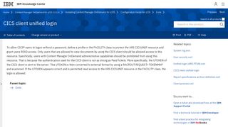 CICS client unified login - IBM