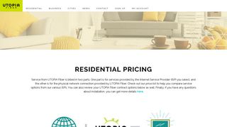 Residential Pricing | UTOPIA Fiber