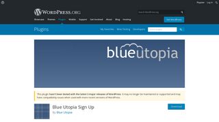 Blue Utopia Sign Up | WordPress.org