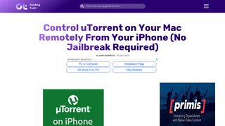 Control uTorrent on Mac Remotely From iPhone Without Jailbreak