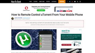 How to Remote Control uTorrent From Your Mobile Phone