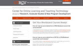 UTRGV | Get Your Blackboard Courses Ready!
