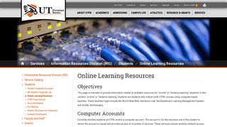 UTPB | Online Learning Resources