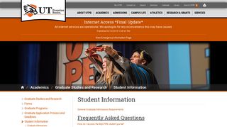 UTPB | Student Information