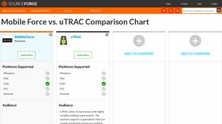 Mobile Force vs. uTRAC Comparison - SourceForge