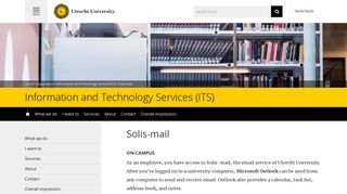 Solis-mail - Information and Technology Services (ITS) - Utrecht ...