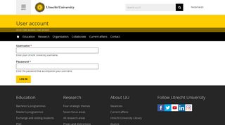 User account - Utrecht University