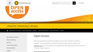 Open Access - Utrecht University Library - Utrecht University