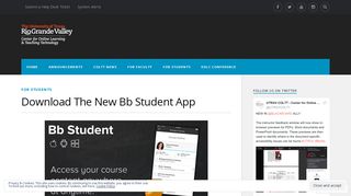 Download The New Bb Student App – UTRGV Center for Online ...