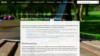 Blackboard Mobile and Tablet applications - UTSOnline Help