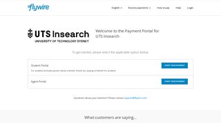 UTS Insearch | International Payments | Flywire