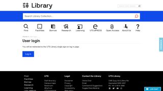 User login | UTS Library - University of Technology, Sydney
