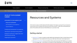 Resources and Systems | University of Technology Sydney