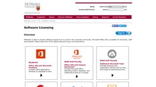 Software Licensing - McMaster University