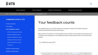 Your feedback counts | University of Technology Sydney