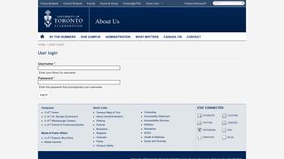 User login | About Us - UTSC - University of Toronto