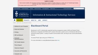 Blackboard Portal | Information & Instructional Technology ... - UTSC