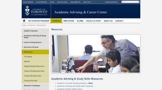 Resources | Academic Advising & Career Centre - UTSC - University ...