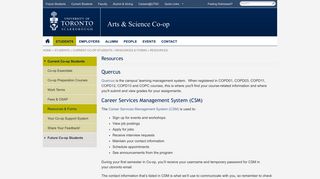 Resources | Arts & Science Co-op - UTSC - University of Toronto
