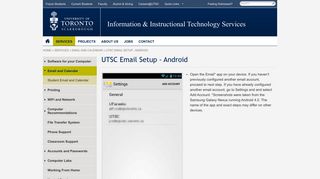 UTSC Email Setup - Android | Information & Instructional Technology ...
