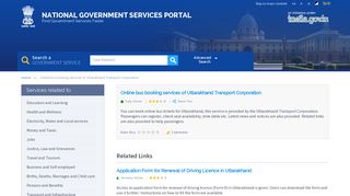 Online bus booking services of Uttarakhand Transport Corporation ...
