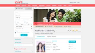 Garhwali Matrimonials - No 1 Site for Garhwali ... - Shaadi.com