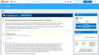 [Incoming Students] How to Link Your Gaming Console to TU Wireless ...