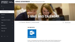 E-mail and calender | E-mail and Calendar | LISA
