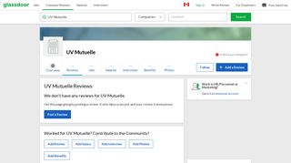 UV Mutuelle Reviews | Glassdoor.ca