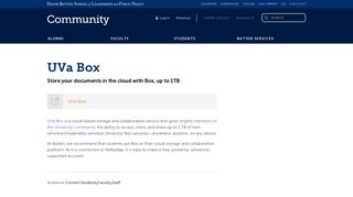 UVa Box | Community | Frank Batten School of Leadership and Public ...
