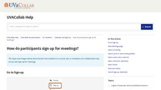 How do participants sign up for meetings? - UVACollab Help ...