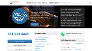 Help Desk - Healthsystem Information Technology