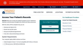 Access Your Patient's Records with UVA EpicCare | UVA Health System