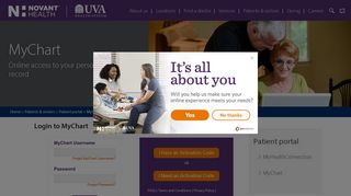 MyChart | Patient Portal | Novant Health UVA Health System