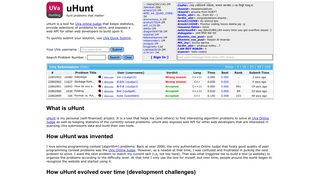 uHunt :: UVa Hunting