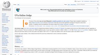 UVa Online Judge - Wikipedia