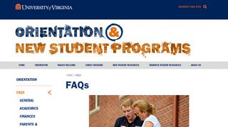 FAQs | UVA Orientation and New Student Programs