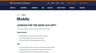 Mobile | The University of Virginia