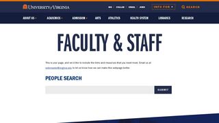 Faculty & Staff | The University of Virginia