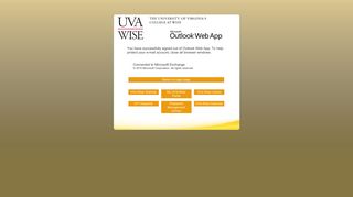 Outlook Web App - Sign out - UVa-Wise