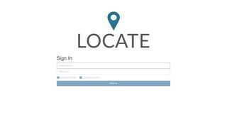 LOCATE | Sign In