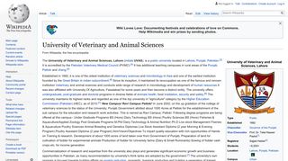 University of Veterinary and Animal Sciences - Wikipedia