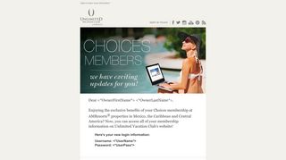Choices - Unlimited Vacation Club - AMResorts