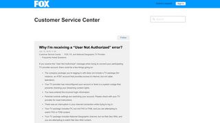 Why I'm receiving a “User Not Authorized” error? – Customer Service ...