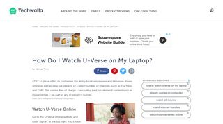 How Do I Watch U-Verse on My Laptop? | Techwalla.com