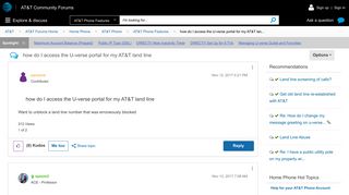 how do I access the U-verse portal for my AT&T lan... - AT&T ...