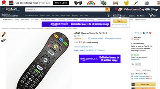 Amazon.com: AT&T Uverse Remote Control: Electronics